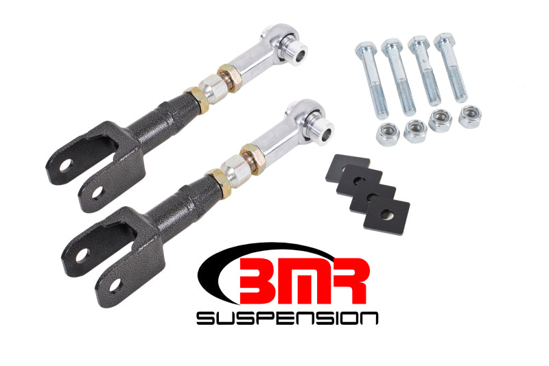 BMR 15-17 S550 Mustang Rear On-Car Adj. Rod Ends Toe Rods - Black Hammertone