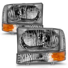 Load image into Gallery viewer, ANZO 2000-2004 Ford Excursion Crystal Headlights Chrome w/ Corner Lights 2pc