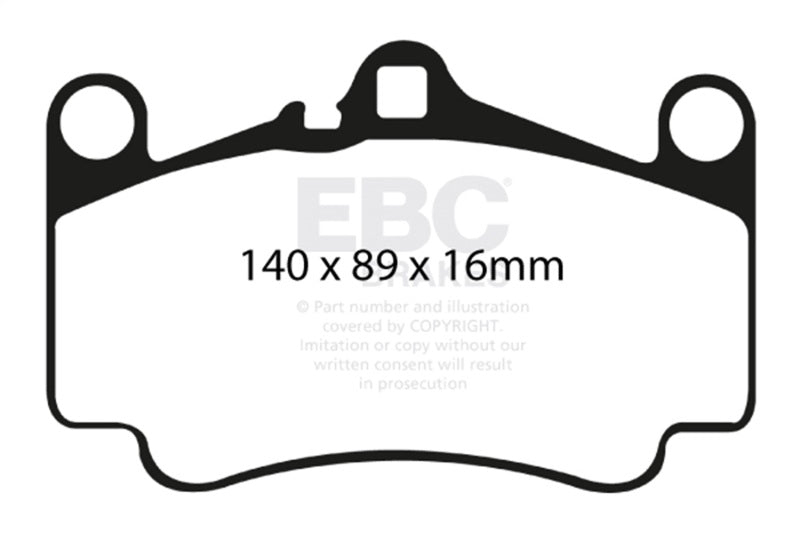 EBC 03-05 Porsche 911 (996) (Cast Iron Rotor only) 3.6 Carrera 4S Yellowstuff Front Brake Pads