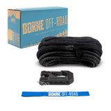 Borne Off-Road Winch Hook - 3/8in Rope - Hand Strap - Black