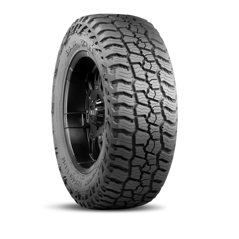 Mickey Thompson Baja Boss A/T Tire - LT275/65R20 with asymmetric tread design, 3-ply construction, and 3PMS snow rating.