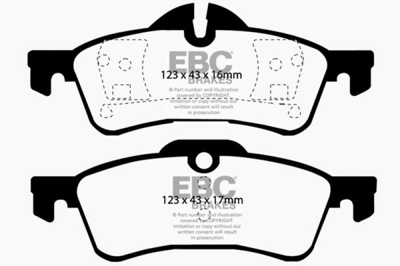 EBC 02-03 Mini Hardtop 1.6 Yellowstuff Rear Brake Pads