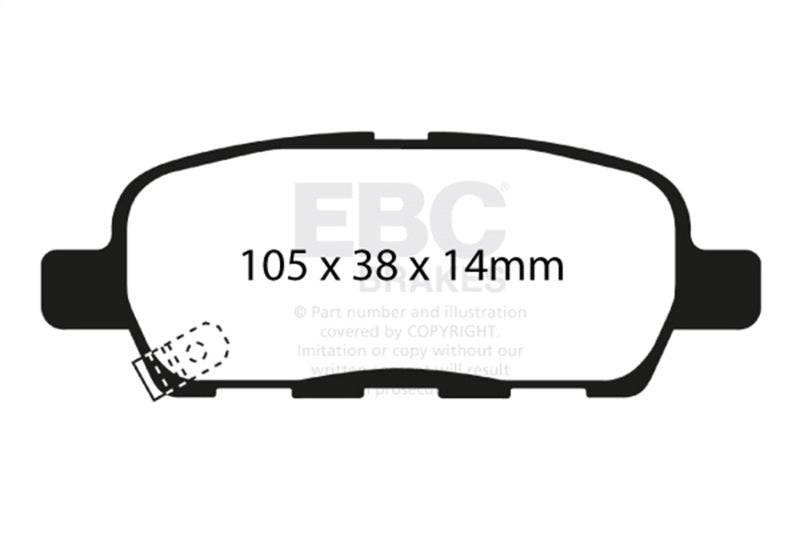 EBC 03-05 Infiniti FX35 3.5 Yellowstuff Rear Brake Pads