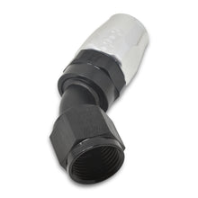 Load image into Gallery viewer, Russell Performance -6 AN Black/Silver 45 Degree Full Flow Hose End