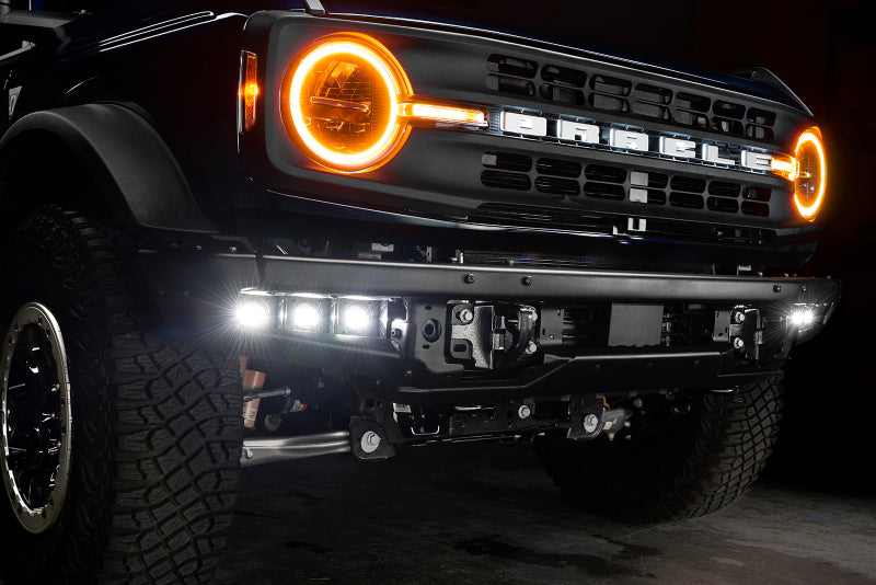 ORACLE Lighting 21-22 Ford Bronco Triple LED Fog Light Kit for Steel Bumper - White SEE WARRANTY