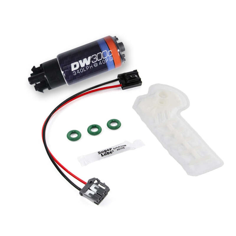 DeatschWerks 340lph DW300C Compact Fuel Pump w/ 02-06 RSX Set Up Kit (w/o Mounting Clips)