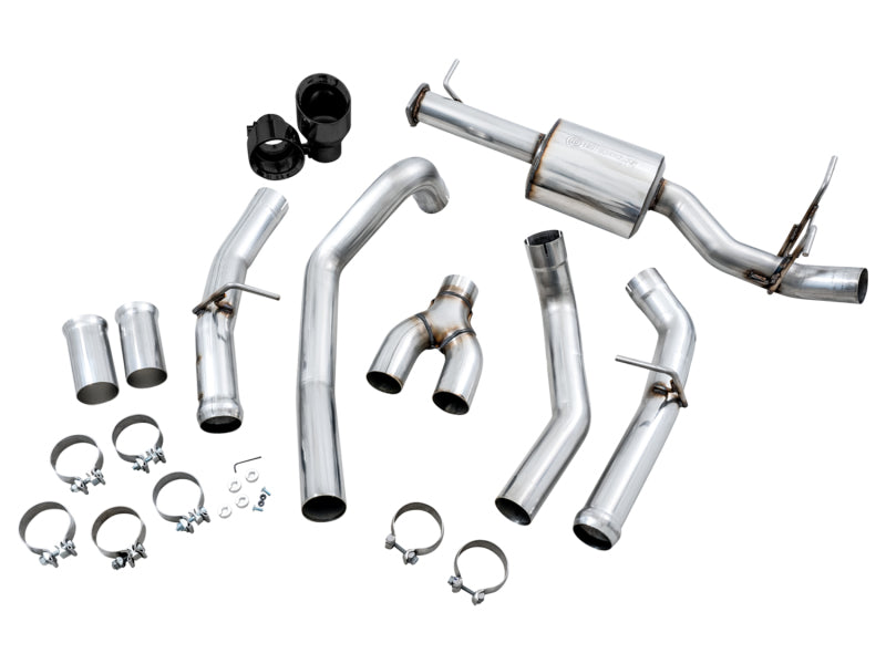 AWE Tuning 19-21 RAM 1500 5.7L (w/Cutouts) 0FG Dual Rear Exit Cat-Back Exhaust - Diamond Black Tips