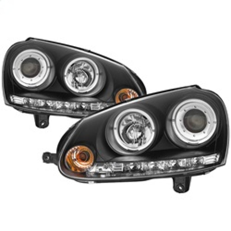 Spyder Volkswagen GTI 06-09/Jetta 06-09 Halogen Model Only - LED Halo DRL Black PRO-YD-VG06-HL-BK