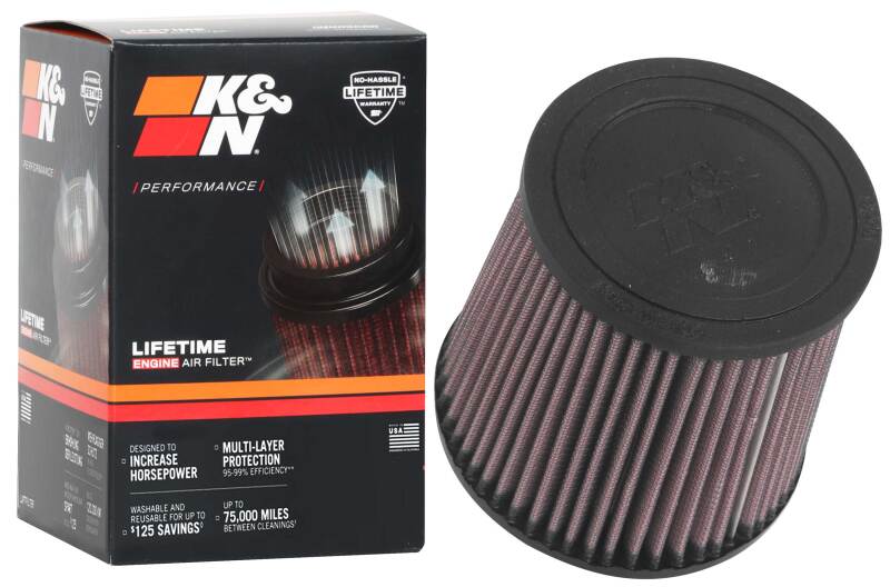 K&N Universal Air Filter 4in Flange / 5-3/8 in Base / 4-1/2in Top / 5in Height