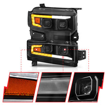 Load image into Gallery viewer, ANZO 19-22 Chevrolet Silverado 1500 LED Proj HL w/Lgt Bar SwBk Seq. Blk w/In. Light - Passenger Side