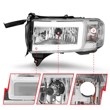 Load image into Gallery viewer, ANZO 94-02 Dodge RAM Crystal Headlight - w/ Light Bar Chrome Housing