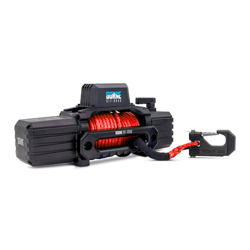 Borne Off-Road 10K Winch - Red Synthetic Rope