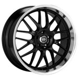 Enkei Lusso 18x7.5 42mm Offset 5x114.3 Bolt Pattern 72.6 Bore Black w/ Machined Lip Wheel