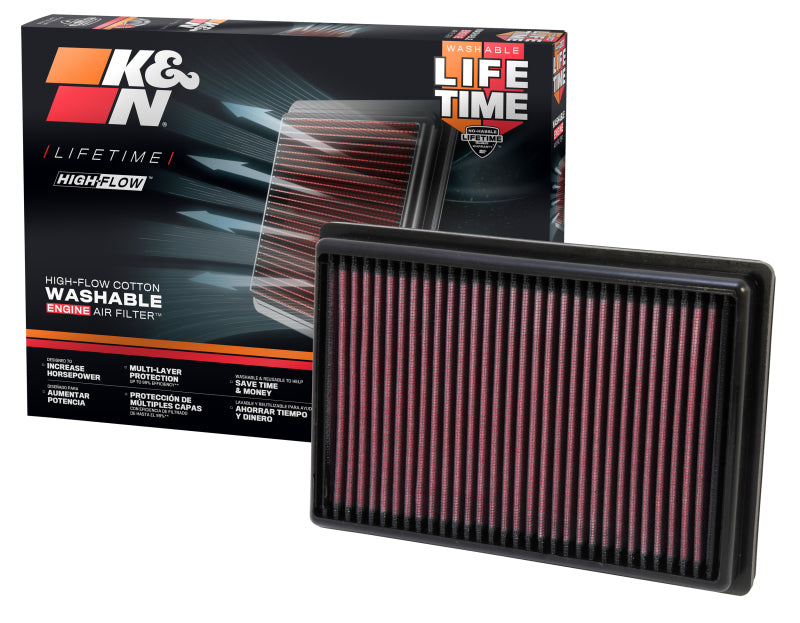 K&N 11-13 Chevrolet Aveo 1.2L/1.3L/1.4L/1.6L / 12-13 Sonic 1.4L/1.8L Replacement Air Filter