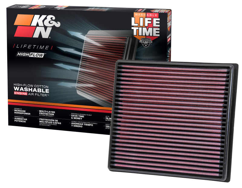 K&N 12 Isuzu D-Max 2.5L L4 DSL Replacement Air FIlter