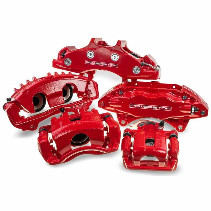 Power Stop 98-05 Chevrolet Blazer Front Red Calipers w/Brackets - Pair