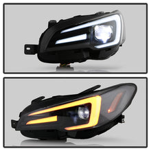 Load image into Gallery viewer, Spyder Subaru Impreza WRX 15-20 LED High-Power LED Headlights-Black PRO-YD-SWRX15LEDAP-SBSEQ-BK