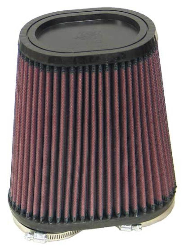 K&N Universal Rubber Filter Dual Flange Oval Tprd 3.75in Base O/S W x 3.438in Top O/S W x 6.75in H