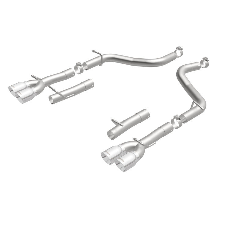 MagnaFlow Axle-Back, SS, 2.5in, Quad Split Rear 3.5in Tip 2015 Dodge Challenger 3.6L V6