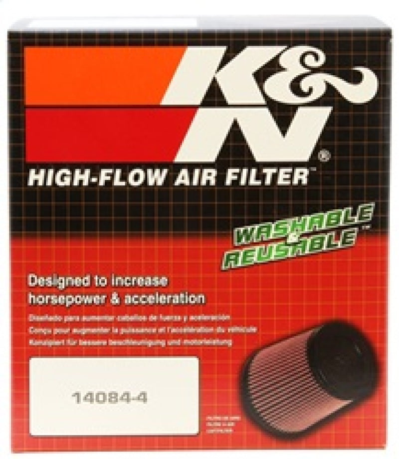 K&N Filter Universal Rubber Filter Round Tapered 4.5in  Flange 5.875in Base 4.5 inch Top 6in  Height