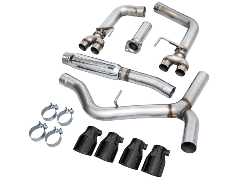 AWE Tuning 2022+ VB Subaru WRX Track Edition Exhaust with Diamond Black Tips components.