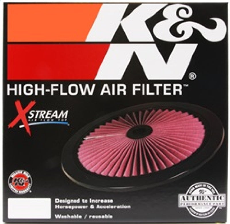 K&N X-Stream Top Filter X-Stream 14 inch OD Chrome