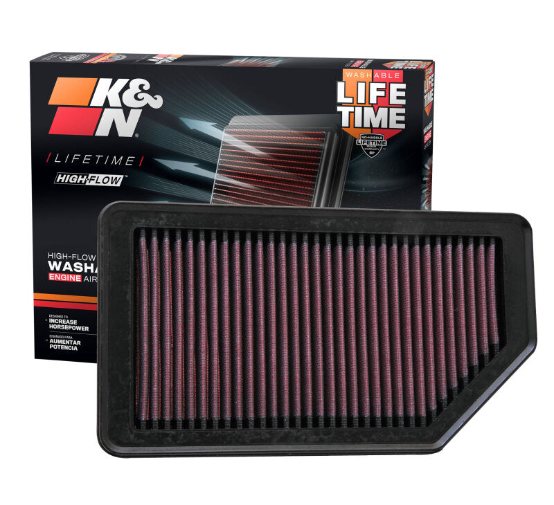 K&N Replacement Air Filter 10.625in O/S Length x 5.75in O/S Width x 1in Height