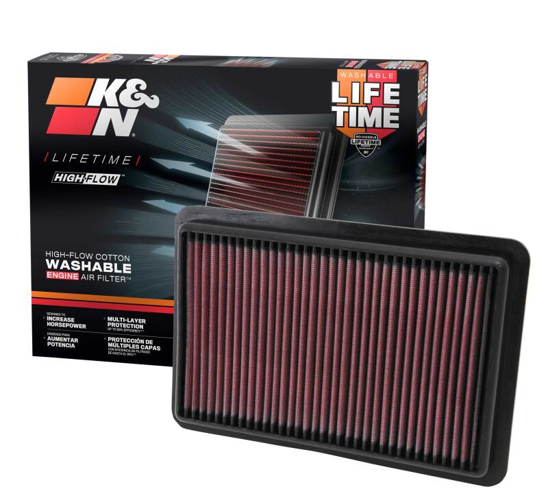 K&N Replacement Air Filter 12-13 Mazda 3 Skyactiv 2.0L / 13-14 Mazda CX-5 2.0L / 14 Mazda 6 2.5L