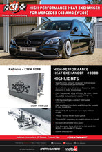 Load image into Gallery viewer, CSF 2015+ Mercedes Benz C63 AMG (W205) Front Mount Heat Exchanger w/Rock Guard