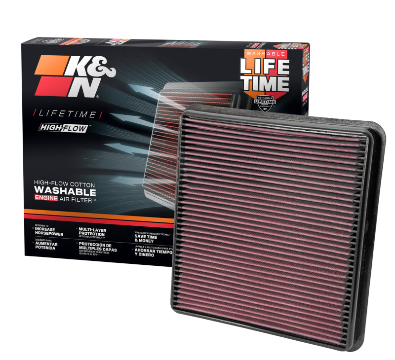 K&N 07-10 Toyota Tundra/Sequoia/Land Cruiser Drop In Air Filter