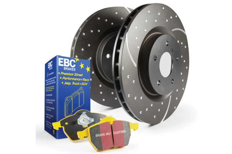 EBC S5 Kits Yellowstuff Pads and GD Rotors for high-performance braking, featuring yellowstuff pads and GD series rotors.