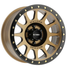 Load image into Gallery viewer, Method MR305 NV 18x9 +18mm Offset 6x135 94mm CB Method Bronze/Black Street Loc Wheel