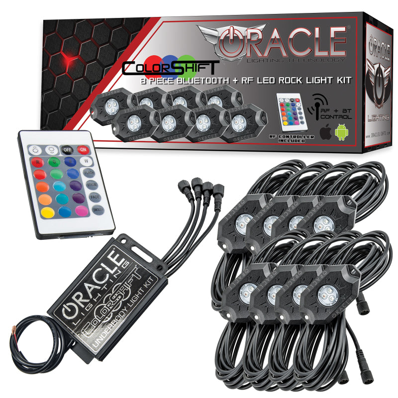 Oracle Bluetooth + RF Underbody Rock Light Kit - 8 PCS - ColorSHIFT SEE WARRANTY