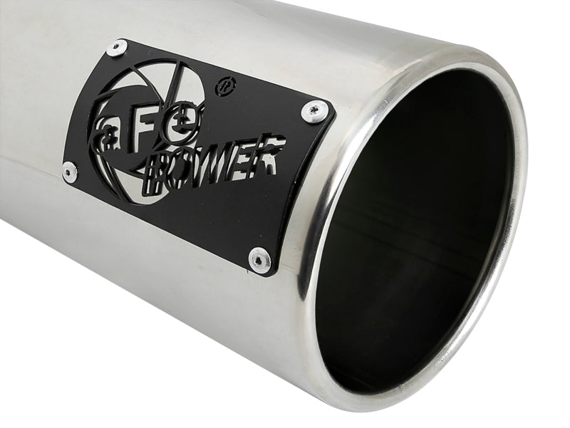 aFe SATURN 4S 4in SS Intercooled Exhaust Tip - Polished 4in In x 5in Out x 12in L Bolt-On