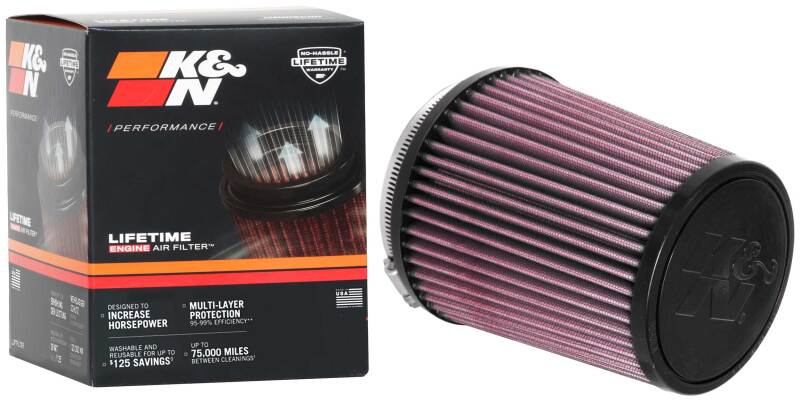 K&N Universal Air Filter 4in Flange / 5-3/8in Base / 4-1/2in Top / 6in Height