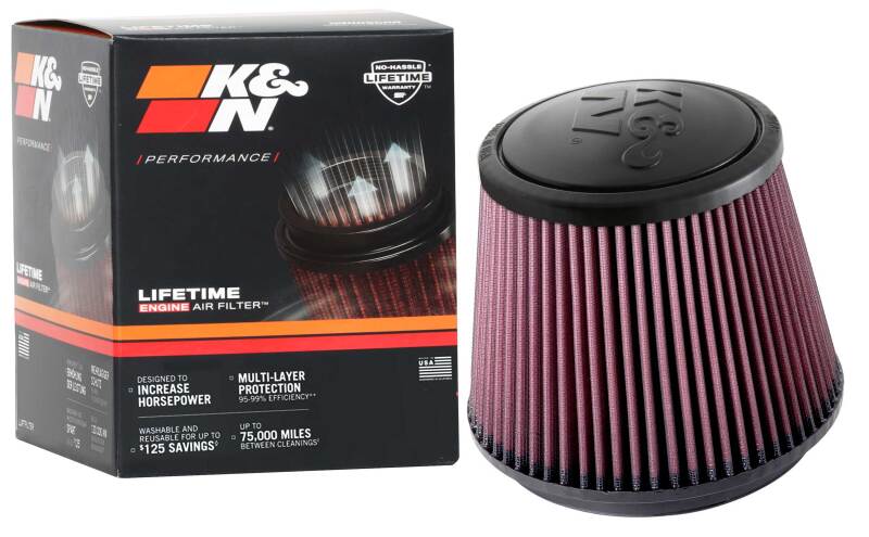 K&N Universal Clamp-On Air Filter 6in FLG / 7-1/2in B / 5-7/8in T / 6in H