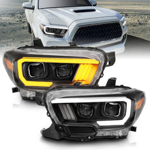 Load image into Gallery viewer, ANZO 2016-2017 Toyota Tacoma Projector Headlights w/ Plank Style Switchback Black w/ Amber