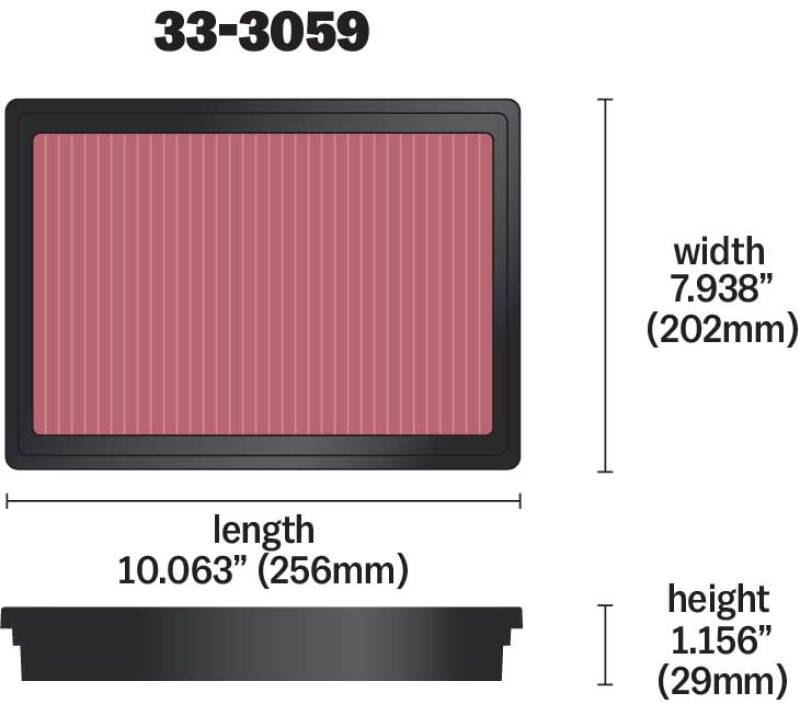 K&N 15-17 Nissan NP300 L4-2.3L DSL Drop In Air Filter