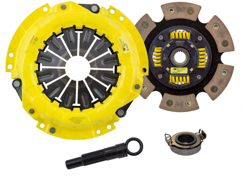 ACT 1991 Geo Prizm XT/Race Sprung 6 Pad Clutch Kit with Xtreme pressure plate and 6-pad spring-centered race disc.