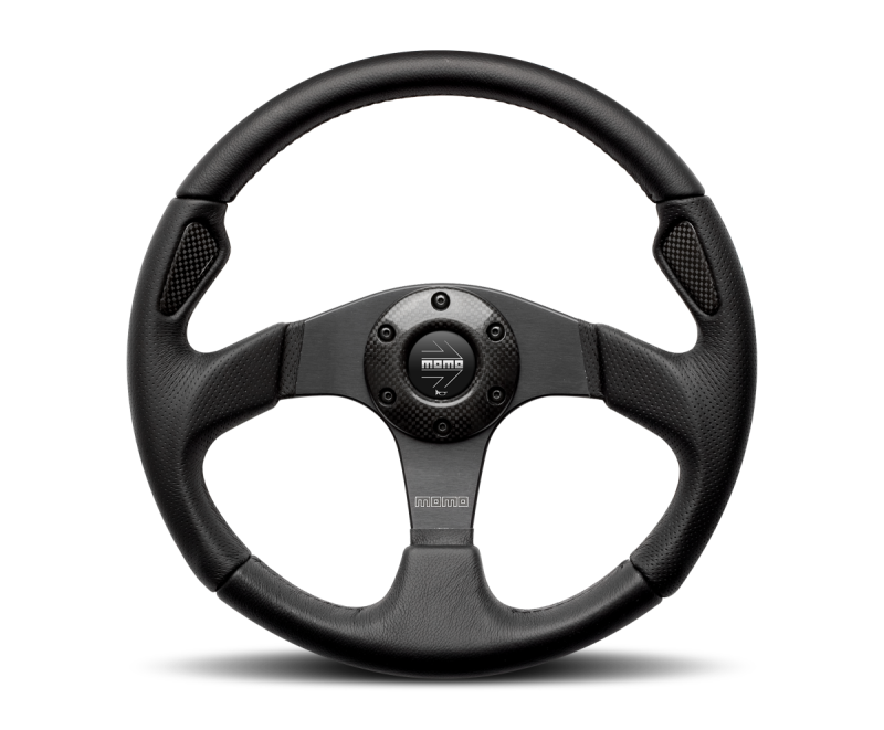 Momo Jet Steering Wheel 350 mm -  Black AirLeather/Black Spokes