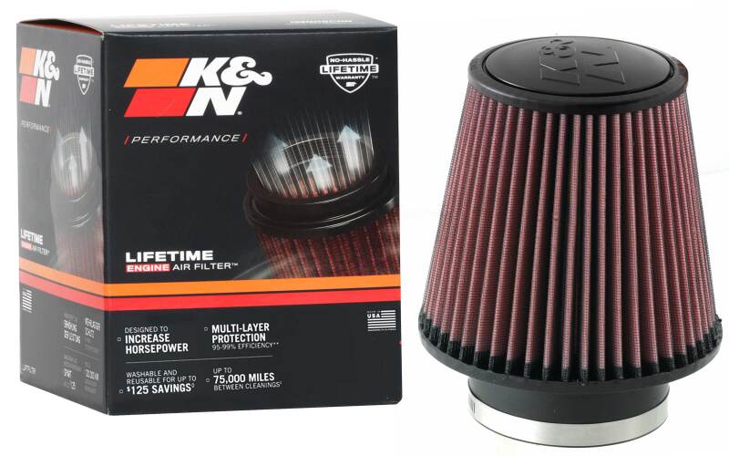 K&N Universal Clamp-On Air Filter 4in FLG / 6-1/2in B / 4-1/2in T / 6in H