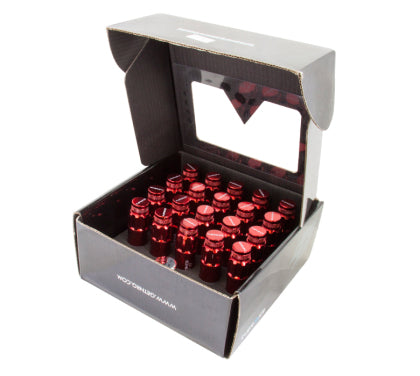 NRG 700 Series M12 X 1.25 Steel Lug Nut Set 21 Pc w/Locks & Lock Socket - Red - Premium  from Precision1parts.com - Just $100! Shop now at Precision1parts.com