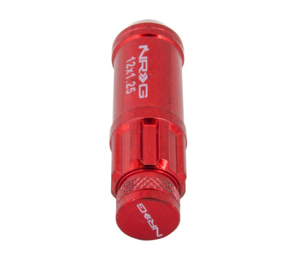 NRG 700 Series M12 X 1.25 Steel Lug Nut Set 21 Pc w/Locks & Lock Socket - Red - Premium  from Precision1parts.com - Just $100! Shop now at Precision1parts.com