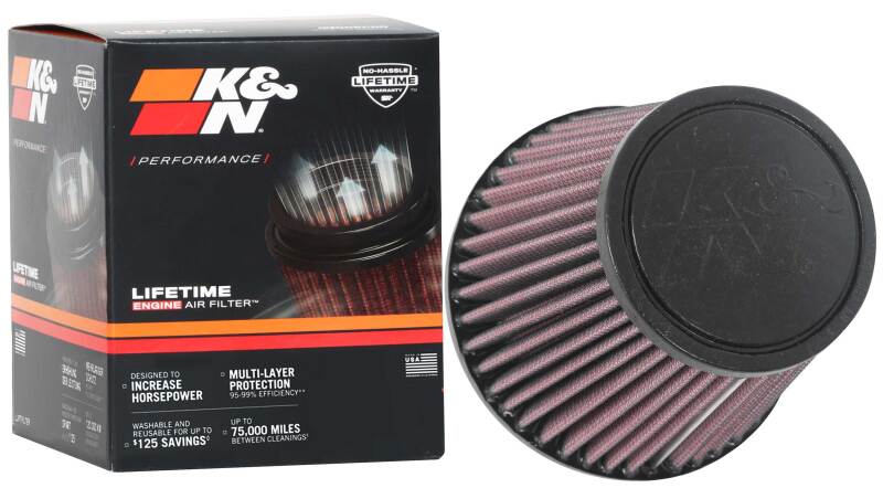 K&N Universal Clamp-On Air Filter 2-3/4in FLG / 5-1/16in B / 3-1/2in T / 4-3/8in H