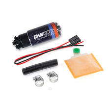 Load image into Gallery viewer, DeatschWerks 340lph DW300C Compact Fuel Pump w/ Universal Install Kit (w/o Mounting Clips)