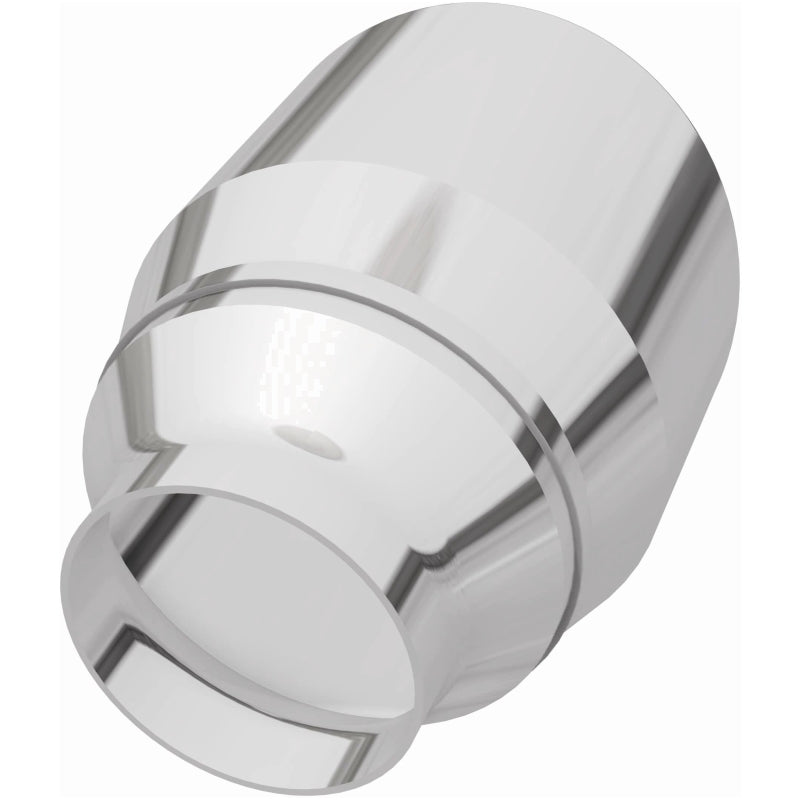 MagnaFlow Tip Stainless Double Wall Round Single Outlet Polished 4.5in DIA 2.5in Inlet 5.75in Length