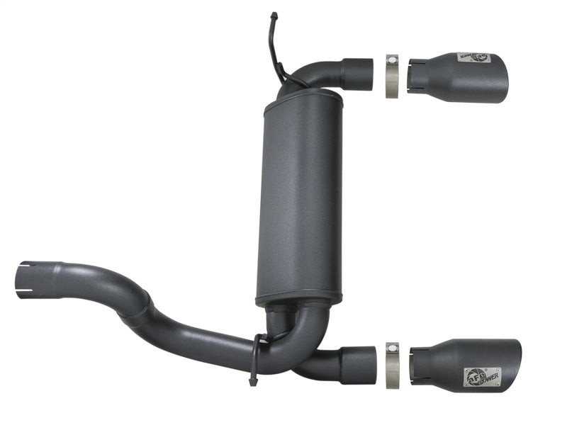 aFe Rebel Series 2.5in 409 SS Axle-Back Exhaust w/ Black Tips 2018+ Jeep Wrangler (JL) V6 3.6L