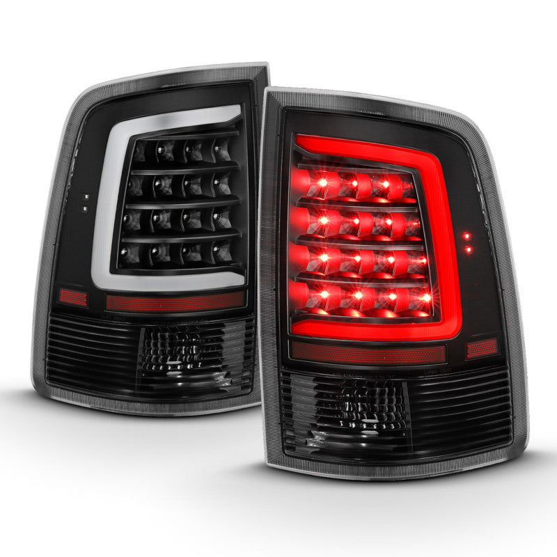 ANZO 2009-2018 Dodge Ram 1500 LED Taillight Plank Style Black w/Clear Lens