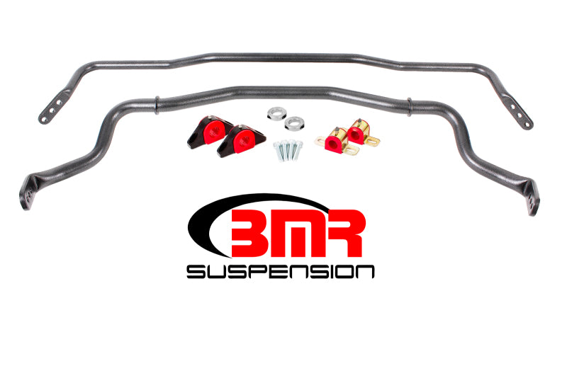 BMR 15-17 S550 Mustang Front & Rear Sway Bar Kit w/ Bushings - Black Hammertone