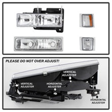 Load image into Gallery viewer, Xtune Chevy Suburban 94-98 Headlights w/ Corner &amp; Parking Lights 8pcs Chrome HD-JH-CCK88-AM-C-SET